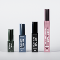 Flacons de parfum vaporisateurs carrés en verre vides, minimalistes et luxueux, personnalisables, 3 ml/5 ml/10 ml, avec bouchon à vis en aluminium mat