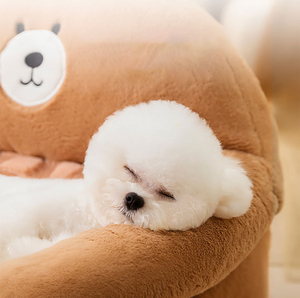 Kingtale strapazierfähige Hundebetten mit rutschfestem Boden flauschiger Katzencouch waschbare Katzenbetten bedruckt Katzenzubehör - Product Image 5