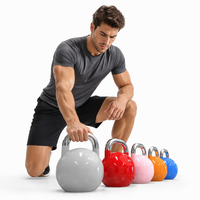 Kettlebell en acier multicolore avec logo personnalisé pour la formation professionnelle, compétition commerciale, fitness, portable, unisexe