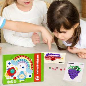 Jouets de peinture personnalisés en pompons pour enfants, kit interactif de boules moelleuses, artisanat de boules de poils pour garçons et filles - Product Image 5