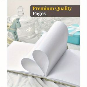 Manufacturer Custom Leather Hardcover Wedding DIY Journal Notebook with 100 Sheets Blank Pages for Guests - Product Image 3