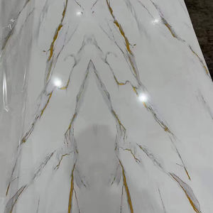 แผ่นผนังลายหินอ่อน PVC เคลือบเงาคุณภาพสูงแบบ OEM แผ่นลามิเนตตกแต่งผนังลายหินอ่อน - Product Image 6