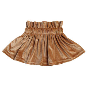नए आगमन फैशन मल्टी रंग नरम ग्लिटर मखमल कपड़े बच्चे लड़की कपड़े मिनी स्कर्ट - Product Image 2