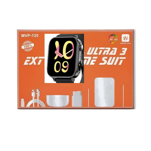 Smartwatch Connesso MVP135 con <span class=keywords><strong>4</strong></span> Cinturini, Caricatore Wireless, Adattatore, Auricolari e 10 Funzioni in 1 - Product Image 1
