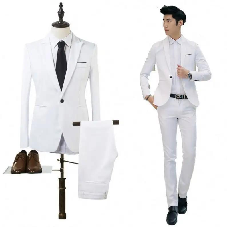 SU Chinese manufacturer wholesale New men's fashion business two-piece Formal wear Suit pants and top in stock