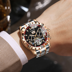 BINBOND Nieuw High Sense Automatisch Hol Mechanisch Luxe Herenhorloge Waterdicht RVS Band Wijzerplaat 50m Horloge - Product Image 3