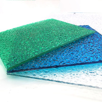 Feuille de polycarbonate décorative colorée de 3 mm, feuille gaufrée, panneaux en plastique polycarbonate écologiques