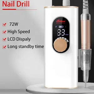 iBelieve New Nail Drill Product Pro Electric Acrylic E File Professional Manicure Polish Tool Brushless Nail Drill Machine