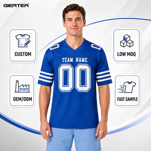 Maillots de football américain personnalisés avec support de conception gratuit, OEM ODM, en tissu mesh, unisexe, <span class=keywords><strong>maillot</strong></span> de football de première qualité pour uniformes d'équipes scolaires - Product Image 1