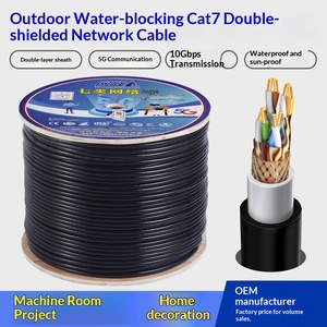 Fabrieksgecustomizeerde buitenkabel van puur koper, Cat7 internetkabel, weerbestendig, hoge snelheid, Cat7 SFTP ethernet koperkabel - Product Image 5