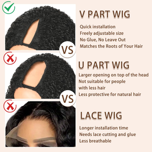 <span class=keywords><strong>Perruque</strong></span> bouclée birmane en cheveux humains, <span class=keywords><strong>perruque</strong></span> en U améliorée avec cordon de serrage, sans colle, forme en V, <span class=keywords><strong>perruque</strong></span> complète à clipser, <span class=keywords><strong>demi</strong></span>-<span class=keywords><strong>perruque</strong></span> - Product Image 4