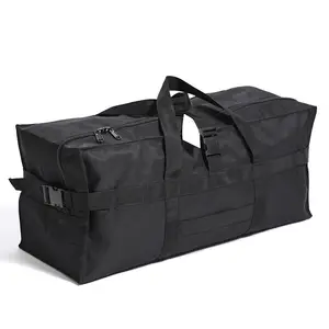 55L 80L 100L 150L旅行机场重型实用可折叠防水黑色牛津大型旅行行李袋