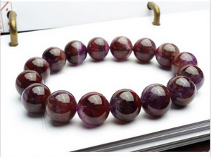 สร้อยข้อมือหินธรรมชาติ ออราไลต์ <span class=keywords><strong>23</strong></span> คาโคเซนไนต์ ควอตซ์สีแดง 13 มม. ฮวงจุ้ย นางฟ้า โมเสก ของขวัญธุรกิจ สำหรับสุภาพสตรี - Product Image 4