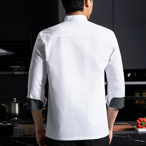 <span class=keywords><strong>Hotel</strong></span> Chef uniformes <span class=keywords><strong>de</strong></span> manga larga <span class=keywords><strong>Hotel</strong></span> Catering <span class=keywords><strong>ropa</strong></span> hornear restaurante occidental transpirable cocina Chef uniforme - Product Image 3