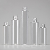 Bouteille en plastique PET vide de 60 ml, 100 ml, 120 ml, 150 ml, 200 ml, 250 ml, 500 ml, épaule plate, transparente, avec bouchon à vis, pompe, sérum pour soins de la peau