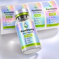 Étiquettes personnalisées pour flacons de 3 ml, 5 ml, 10 ml, 20 ml, 30 ml, étiquettes adhésives en vinyle imperméables pour peptides, étiquettes pour cosmétiques