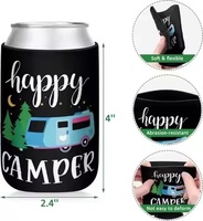 Manchons isothermes de luxe personnalisables en néoprène souple et léger, pliables, avec logo personnalisé par sublimation, pour canettes de cola DIY