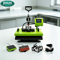 Presse à chaud multi-accessoires 8 en 1 pour sublimation, machine d'impression par transfert thermique à bras articulé