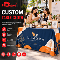 Housse de table publicitaire réutilisable FEAMONT, nappe personnalisée pour la promotion en magasin, la réception, l'affichage en centre commercial, vente en gros