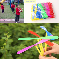 Jouets lumineux LED, libellules en bambou clignotantes, hélices en plastique à friction manuelle, électroniques, cadeau pas cher pour enfants, décoration de fête