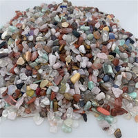 Pierre de cristal naturelle polie, quartz coloré mélangé, gravier pour le Feng Shui, style artisanal du vieux monde
