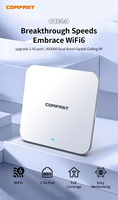 Routeur COMFAST CF-E391AX WiFi6 AX3000 avec mise à niveau du port Ethernet 2.5G, point d'accès sans fil au plafond
