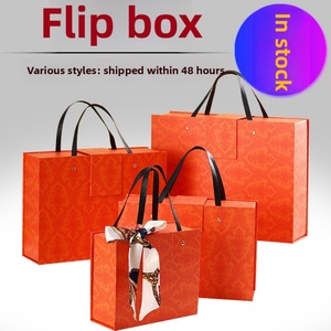 Wholesale High-End <b>Large</b> Empty Flip-Top Birthday <b>Gift</b> <b>Box</b> Corrugated Board Handheld Design Recycled Materials Immediate Delivery - Product Image 5