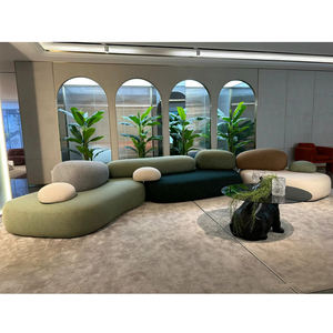 Modernes Kopfsteinpflaster-Design Couch-Set aus Samtstoff Modulares Ecksofa Kieselstein-Möbel Hotel-Lobby-<span class=keywords><strong>Sofa</strong></span> - Product Image 2