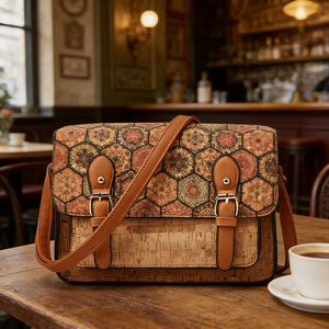 Bolso Bandolera Mini de <span class=keywords><strong>Corcho</strong></span> para Mujer, Bolsos de Hombro de Estilo Japonés a la Moda para Damas, Baratos, de Poliéster - Product Image 1