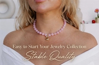 Collar de cuentas de piedras preciosas personalizado con letras, bajo MOQ, producción rápida, cuentas de piedra natural para tiendas en línea de joyería