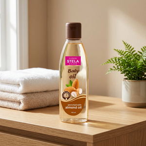 Huile pour bébé à l'amande douce Stela Care, huile de massage quotidienne légère pour bébé avec formule à absorption rapide pour une hydratation douce et une peau douce - Product Image 3