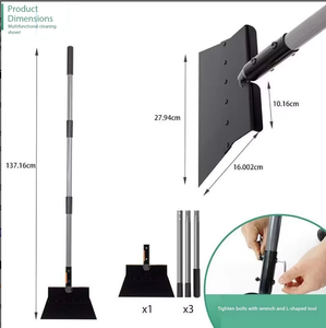Pelle <span class=keywords><strong>de</strong></span> nettoyage multifonctionnelle robuste - Manche télescopique <span class=keywords><strong>de</strong></span> 137 cm - Grattoir à neige et à glace pour allée et <span class=keywords><strong>jardin</strong></span> - Product Image 2