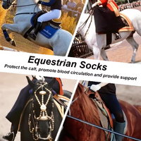 Chaussettes d'équitation de luxe pour hommes, chaussettes de sport athlétiques personnalisées, chaussettes d'équitation de créateur en gros