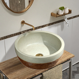China Wholesale Handmade Ceramic Traditional Design Basin Eco-Friendly Water Resistant <strong>Small</strong> Corner Countertop <strong>Sink</strong> for Bathroom - Product Image 3