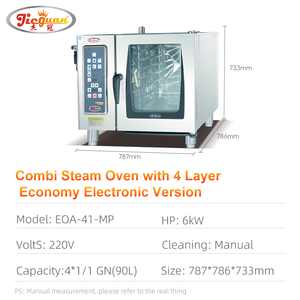 كونتر توب فرن كومبي كامل الحجم كلاسيكي مشوي وبخار متاح للاستخدام التجاري - Product Image 2