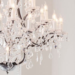 Lámpara de araña de cristal de varios niveles personalizable con cadena de suspensión ajustable para proyectos comerciales y villas - Product Image 3