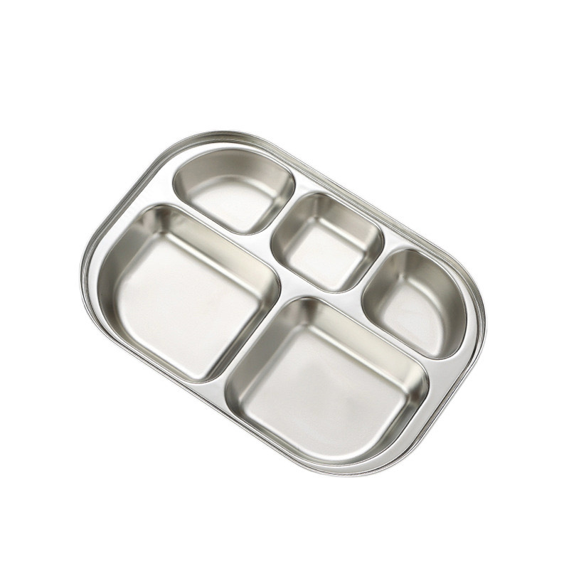 Assiette à 5 compartiments 25 cm * 17,6 cm * 3,2 cm