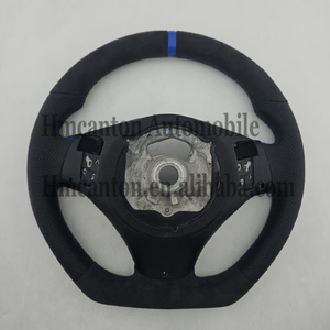 Volant pratique en Alcantara noir avec bande supérieure pour BMW E90 E91 E92 E93 Série 3 - Vente Flash - Product Image 2