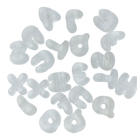 Perles Alphabet Géantes en Acrylique Coloré Transparent Mat Givré avec Grand Trou pour la Fabrication de Bijoux