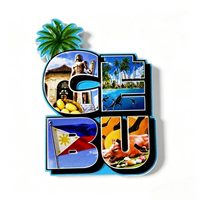 Aimants de réfrigérateur créatifs en résine, motif cochon rôti de Cebu, 3D, thème guitare, souvenirs de destination Philippines, en gros