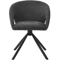 Chaise de salle à manger pivotante à 360° beige minimaliste moderne avec dossier incurvé, design rembourré et capitonné, structure robuste, style moderne, parfaite