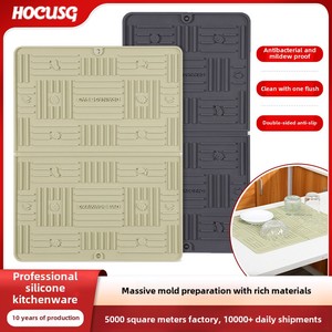 Wholesale Non-Slip & Heat Resistant Dish Drain Pad <b>Silicone</b> Drying <b>Mat</b> for Kitchen Counter Sinks Drawer Liner - Product Image 4
