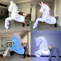 Accessoires de performance gonflables pour défilés : Cheval et licorne gonflables de carnaval Chenghuang ; Grand costume personnalisable en tissu Oxford renforcé