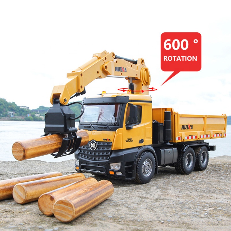 HUINA 1538 RC Dump Truck with Timber Grab - 26CH Fun!