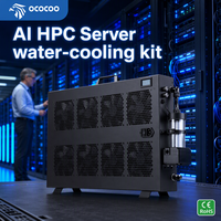 Radiador de Cobre OC-BC10 con 8 Ventiladores, Bomba y Tanque de 220V, Pantalla Digital, Enfriamiento de 12kW para Servidores HPC con IA, Láser Industrial y Aplicaciones Médicas