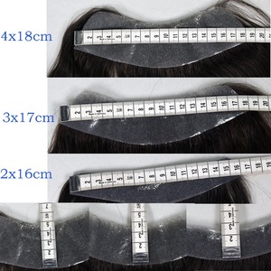 Thẳng PU phía trước chân tóc V vòng lặp Remy tóc ren đóng cửa cho nam giới trung quốc tóc - Product Image 4