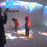Proyección Interactiva Inmersiva, Isla de los Delfines de Ensueño, Pared Táctil, Realidad Aumentada 3D, Mapeo Holográfico de Habitaciones, Juego de Peces Virtual