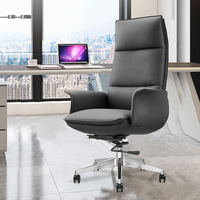 Chaises de bureau pivotantes de luxe chinoises pour bureau, chaise en cuir véritable à dossier haut, mobilier de bureau, équipement de bureau