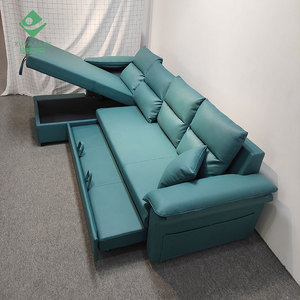 Divano letto in finta pelle con ripostiglio per <span class=keywords><strong>soggiorno</strong></span> <span class=keywords><strong>salvaspazio</strong></span> <span class=keywords><strong>mobili</strong></span> divano letto a forma di L con USB - Product Image 2