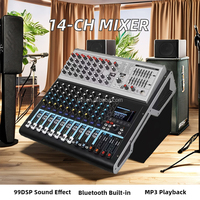 Console de mixage audio professionnelle TNH TX10 10/14/18/22 canaux, 4 groupes, 4 bus, double processeur d'effets DSP 99 pour église et concert